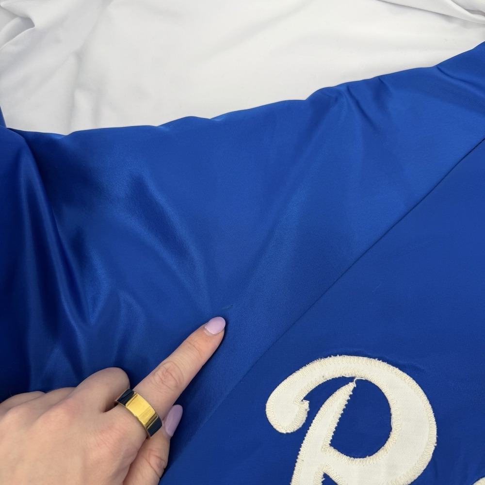 VTG Starter XL 80s 90s Kansas City Royals MLB Satin Bomber Jacket‎ W/Patch Rare - Picture 9 of 9